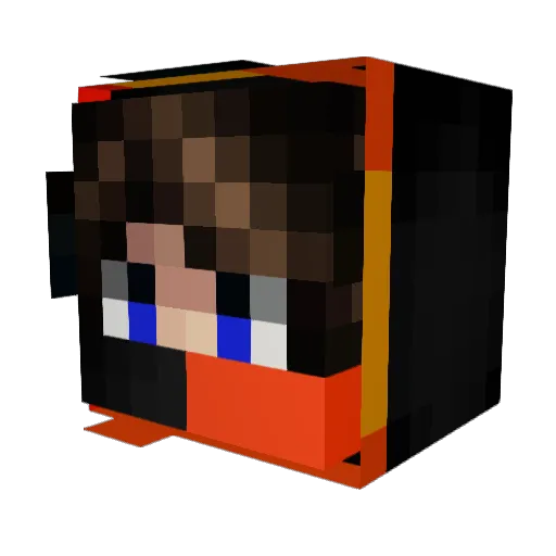 _BUGS_b Minecraft avatar head, 3D render