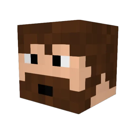 _BURKE_ Minecraft avatar head, 3D render