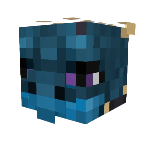 _B_B_ Minecraft avatar head, 3D render