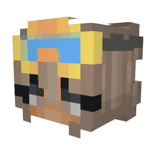 _BaaDooBeeDoo Minecraft avatar head, 3D render