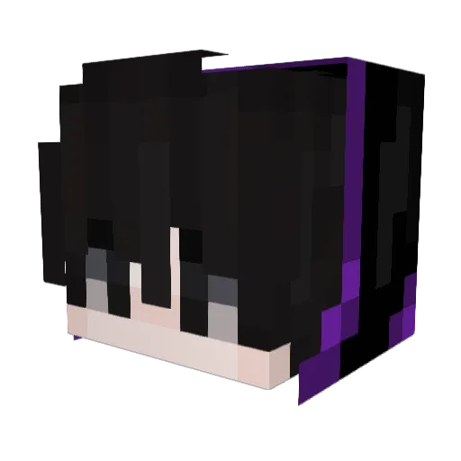 _Baburao Minecraft avatar head, 3D render