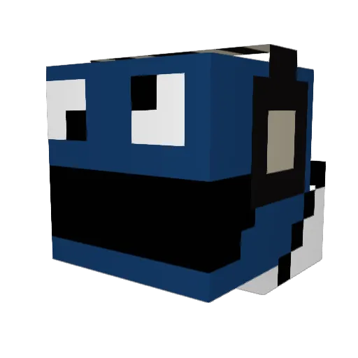 _BabyBlue_ Minecraft avatar head, 3D render