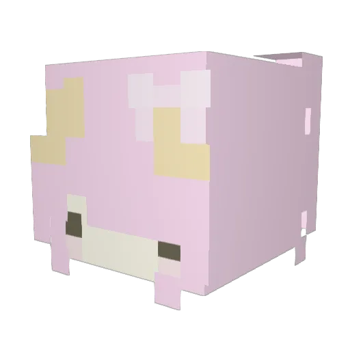 _BabyDoll Minecraft avatar head, 3D render