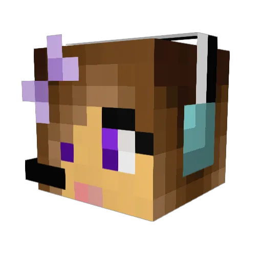 _Babyjess_ Minecraft avatar head, 3D render