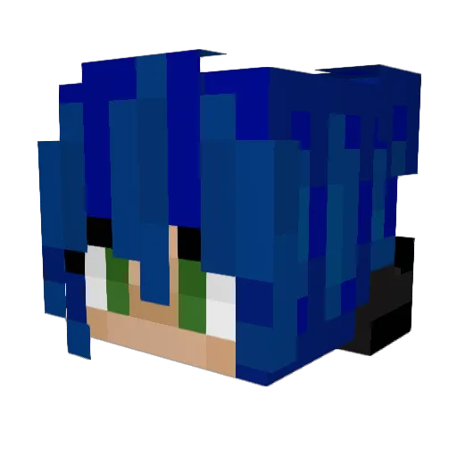 _BadGurl Minecraft avatar head, 3D render