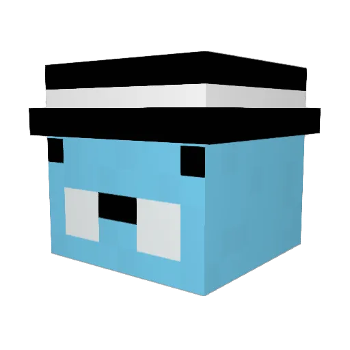 _BaiCai_ Minecraft avatar head, 3D render