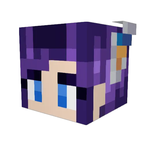 _Baitlyn Minecraft avatar head, 3D render