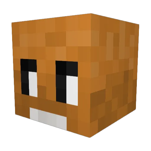 _BaiuoALW7sh_ Minecraft avatar head, 3D render
