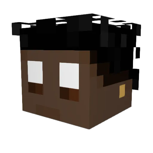 _Bakus_ Minecraft avatar head, 3D render