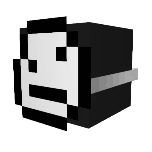 _Baltazar__ Minecraft avatar head, 3D render
