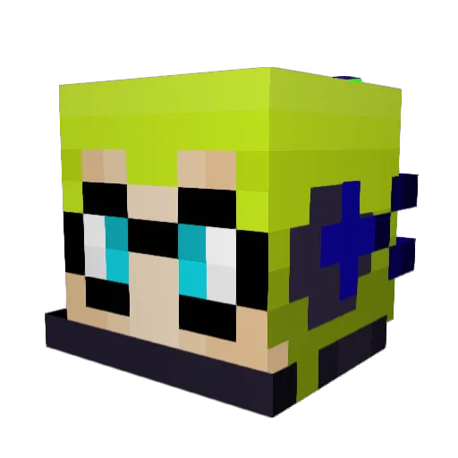 _Banafrit_ Minecraft avatar head, 3D render
