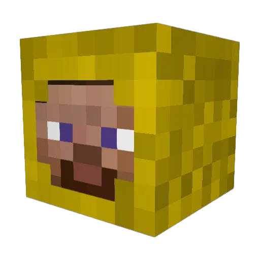 _BananaPower_ Minecraft avatar head, 3D render