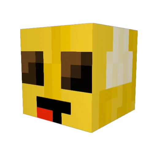 _Banana_Peels_ Minecraft avatar head, 3D render