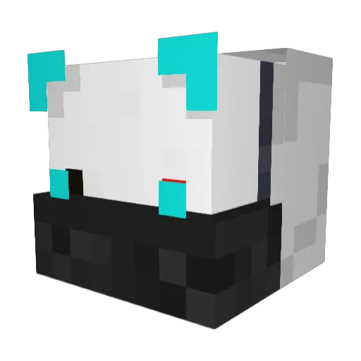 _Bandito Minecraft avatar head, 3D render