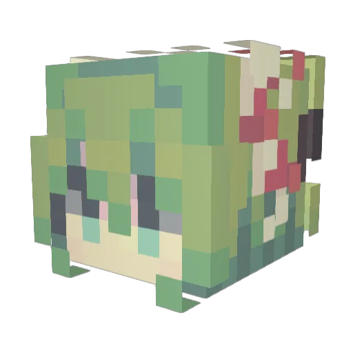 _Bans_ Minecraft avatar head, 3D render