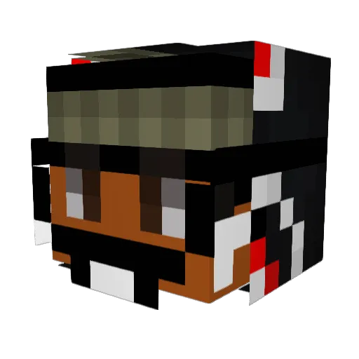 _Bapesta_ Minecraft avatar head, 3D render