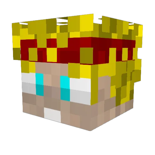 _BardockObama_ Minecraft avatar head, 3D render