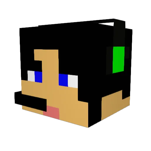 _Basher Minecraft avatar head, 3D render