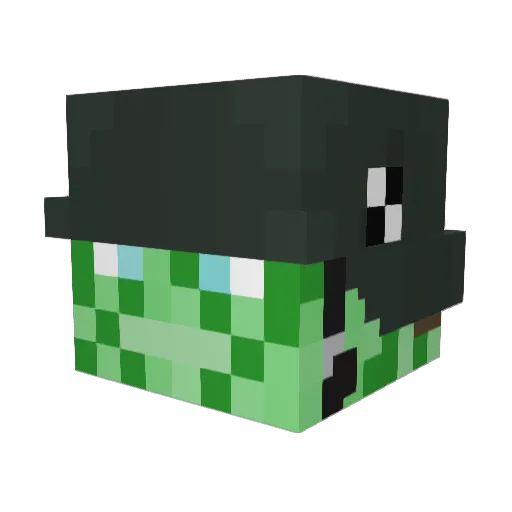 _Baum_player_ Minecraft avatar head, 3D render