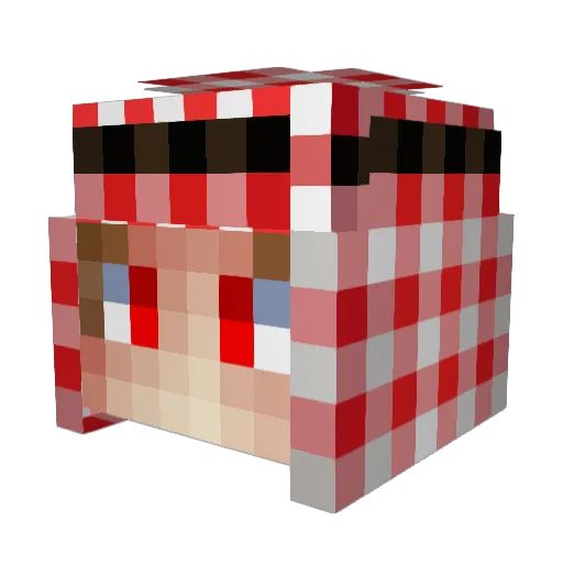 _Bazti_ Minecraft avatar head, 3D render