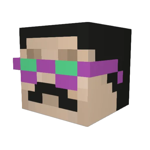 _BbosS_ Minecraft avatar head, 3D render