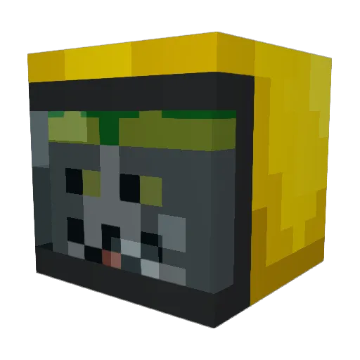 _Be4_ Minecraft avatar head, 3D render