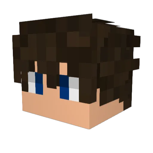 _Bedois Minecraft avatar head, 3D render