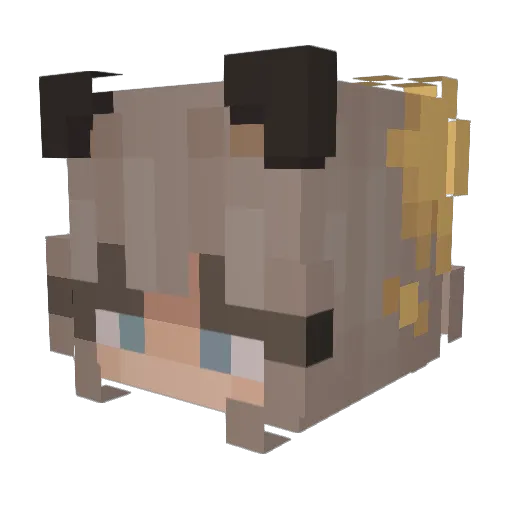 _Bee_Bumble_ Minecraft avatar head, 3D render