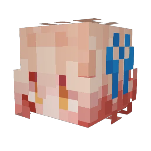 _Beebles_ Minecraft avatar head, 3D render