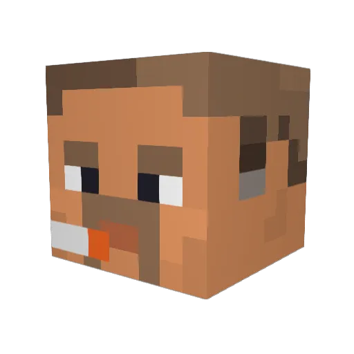 _BeefLord_ Minecraft avatar head, 3D render