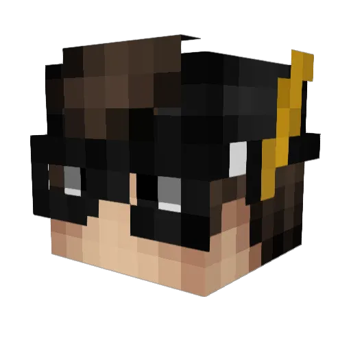 _BekaTop_ Minecraft avatar head, 3D render
