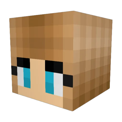 _Bekah Minecraft avatar head, 3D render