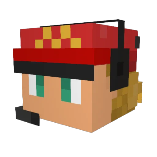 _Bembot_ Minecraft avatar head, 3D render