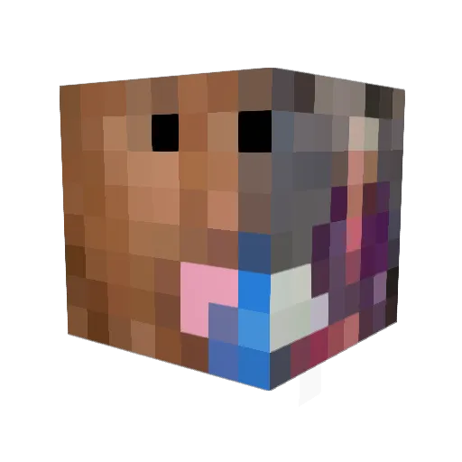 _Benbo_ Minecraft avatar head, 3D render