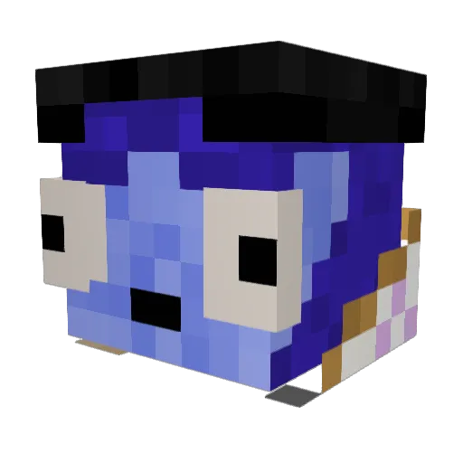 _Bengy_ Minecraft avatar head, 3D render