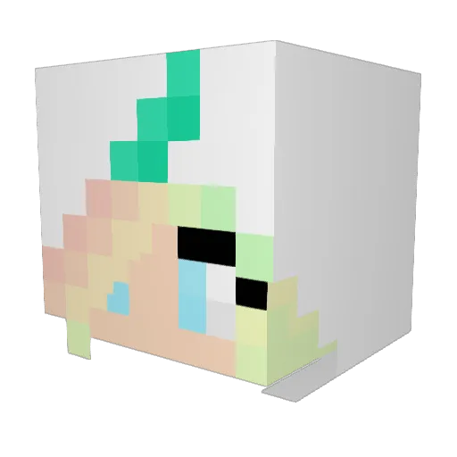 _Benis Minecraft avatar head, 3D render