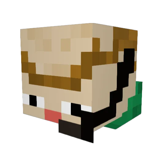 _Benqu_ Minecraft avatar head, 3D render