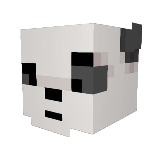 _Benya Minecraft avatar head, 3D render