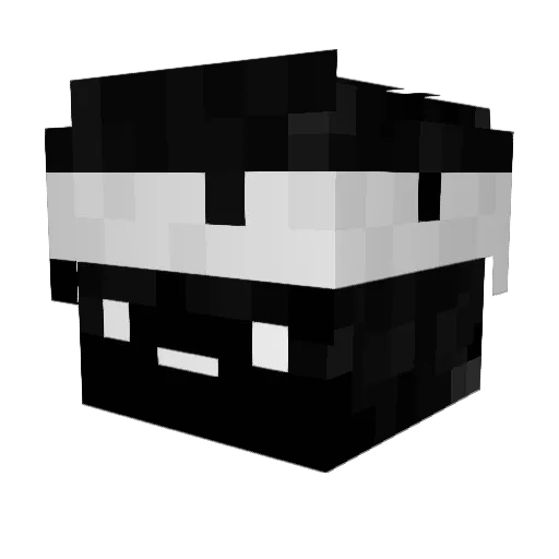 _Berty Minecraft avatar head, 3D render