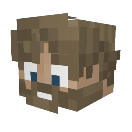 _BewhY Minecraft avatar head, 3D render