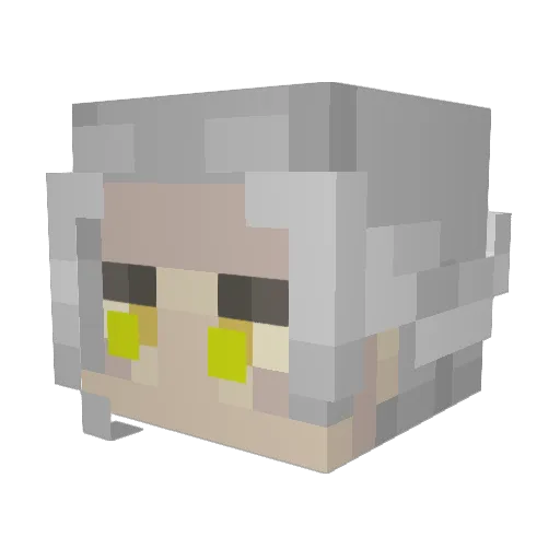 _BezerKK_ Minecraft avatar head, 3D render