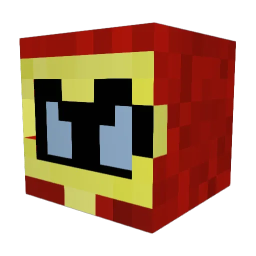 _Bibert_ Minecraft avatar head, 3D render