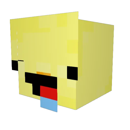 _Bimo_ Minecraft avatar head, 3D render