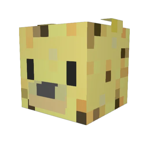 _BiteMe_ Minecraft avatar head, 3D render