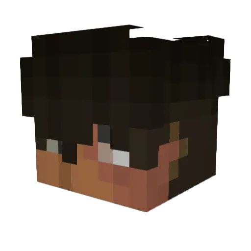 _Bl4ck Minecraft avatar head, 3D render