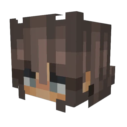 _BlackRose13_ Minecraft avatar head, 3D render