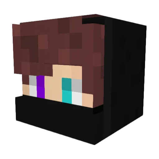 _Black_Demon_n Minecraft avatar head, 3D render