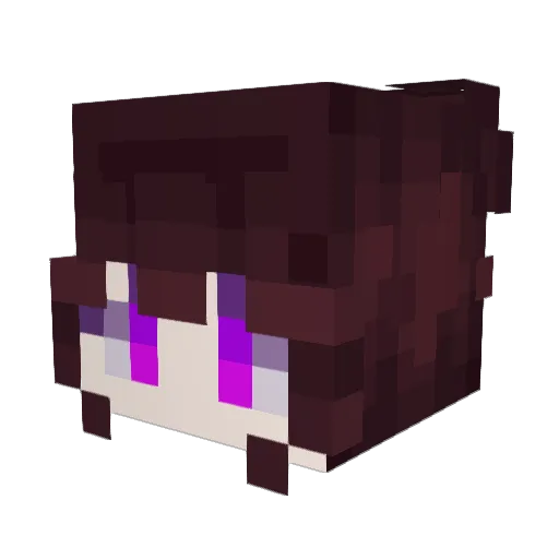 _Black_Phoenix_ Minecraft avatar head, 3D render