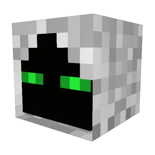 _Blackhop_ Minecraft avatar head, 3D render