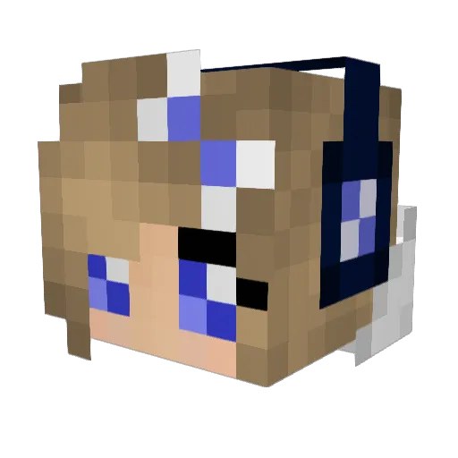 _Blackii_ Minecraft avatar head, 3D render